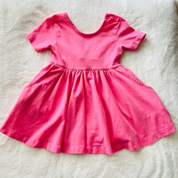 RuffleButts Short Sleeve Pink Twirl Dress - Picture 3 of 7